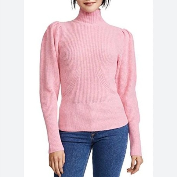 Frame Cashmere Wool Spanish Pink Turtleneck Sweater Jumper Sz XS NEW - Picture 13 of 13